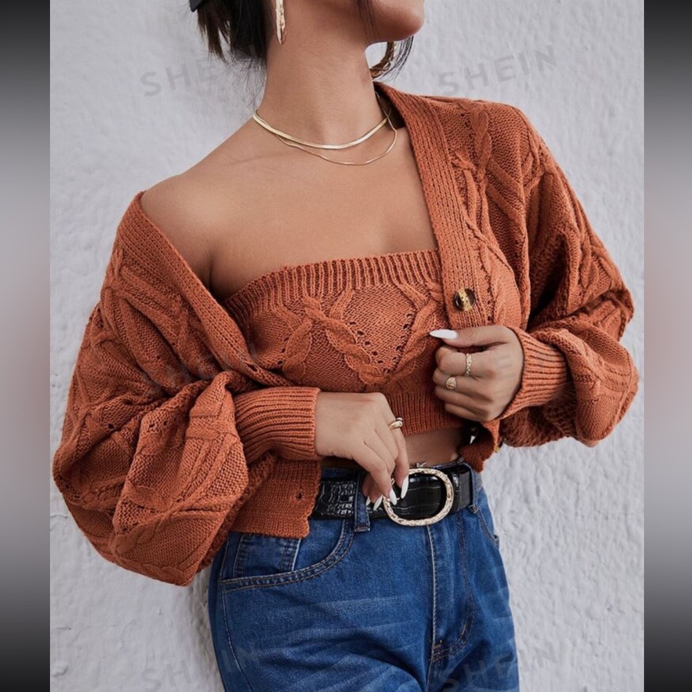 SHEIN chunky knit style perfect Fall Autumn sweater small
